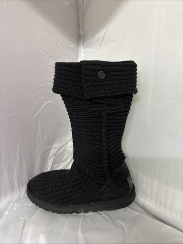 Knit women black ugg - knit,